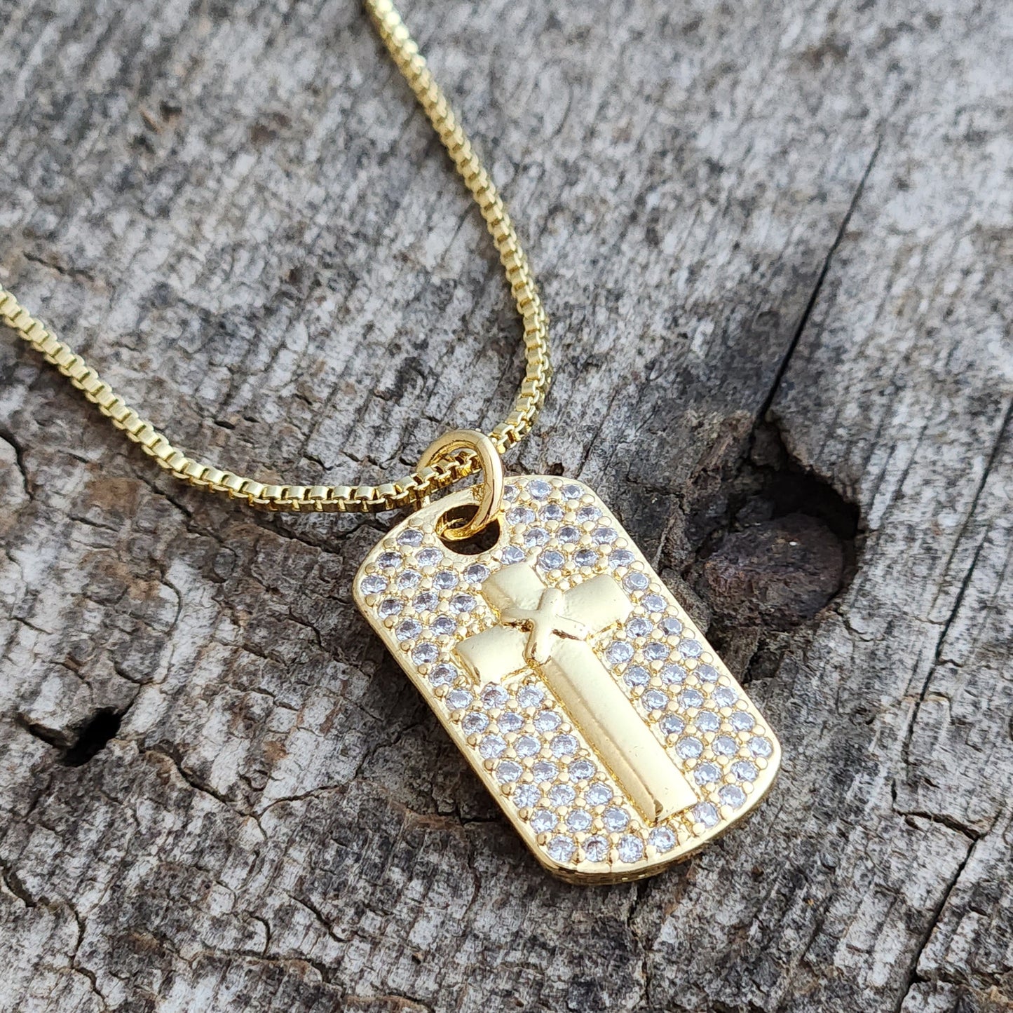 Cross Tag Necklace