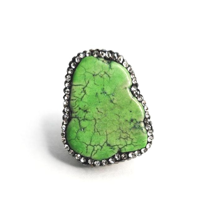 Green Howlite Ring