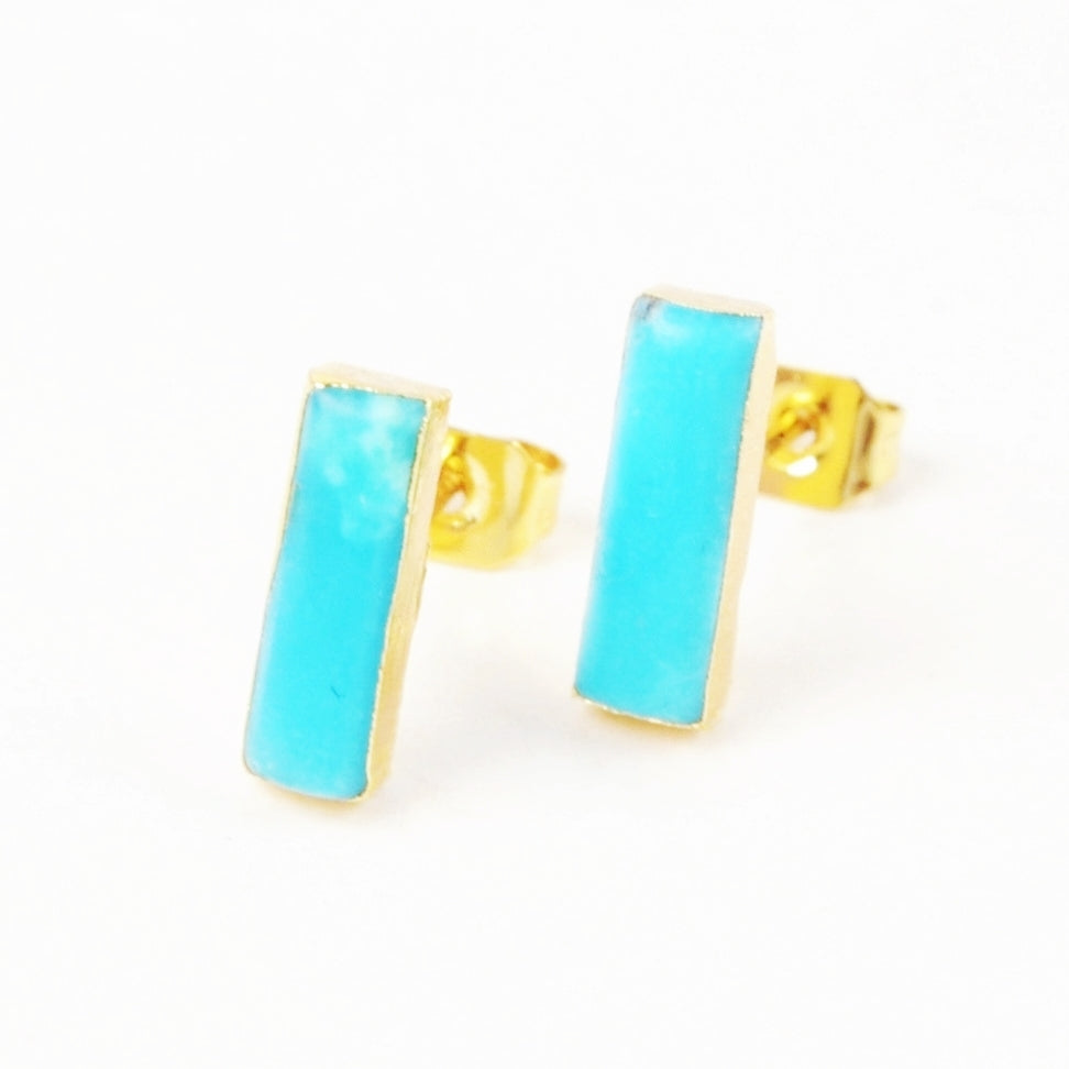 Turquoise Bar Studs