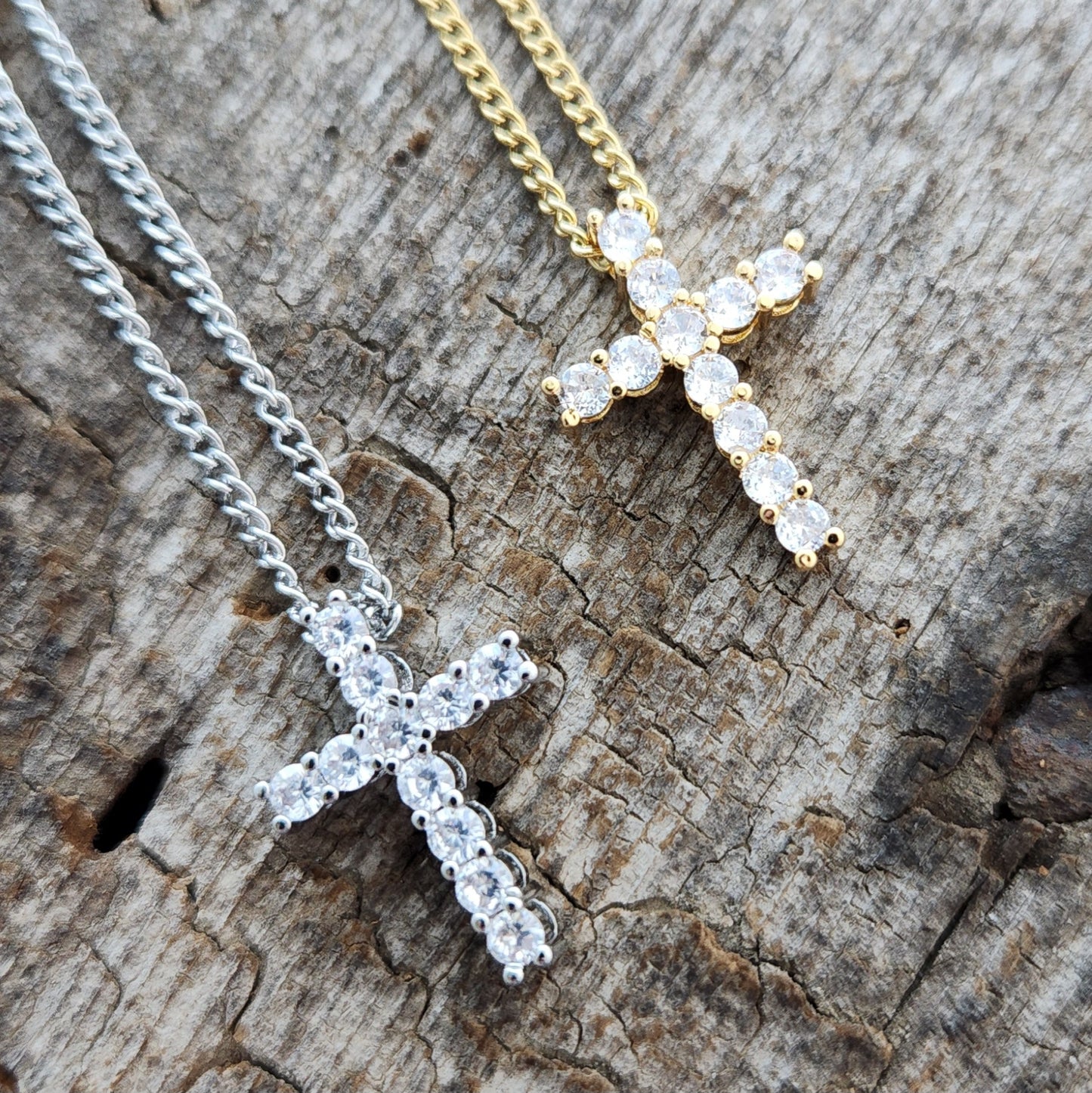 Dainty Cz Cross Necklace