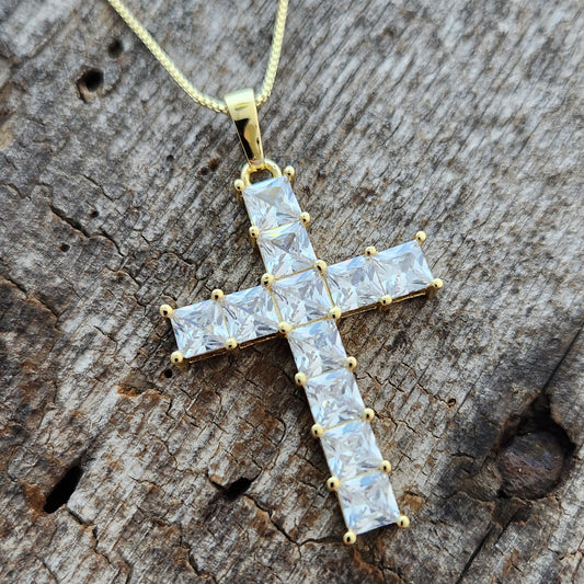 Cube Cross Necklace