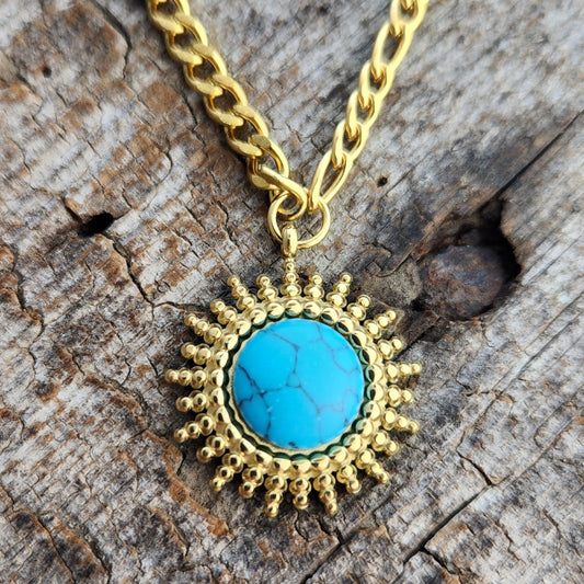 Turquoise Sun Necklace