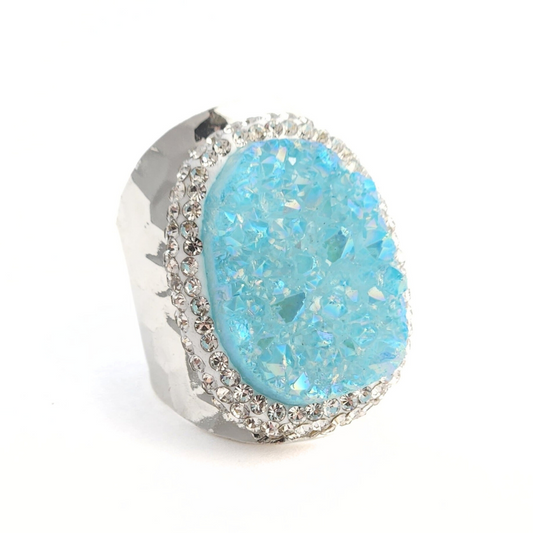 Blueberry Druzy Ring