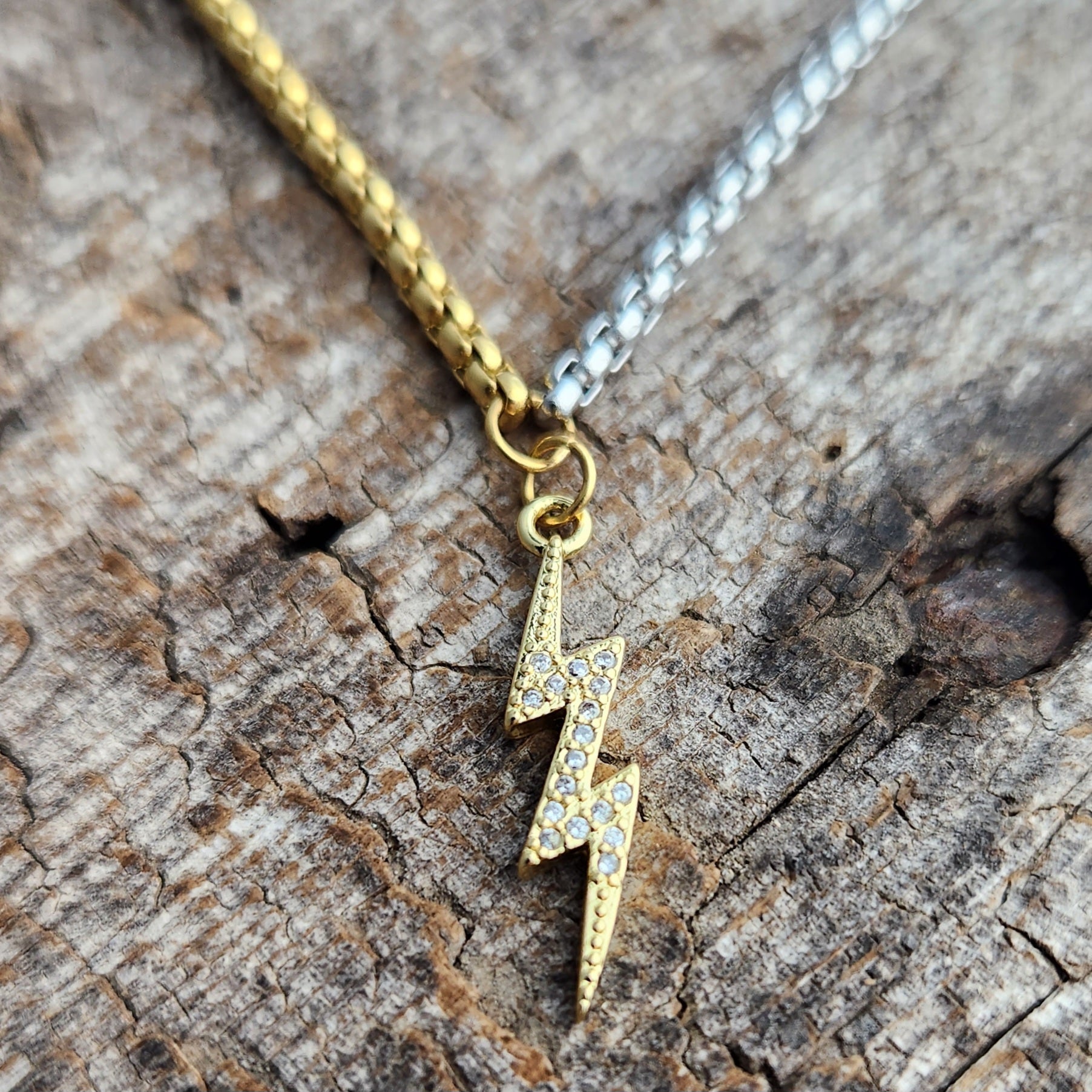 Lightning Bolt Necklace – Lavender Blue Soul