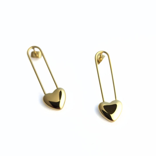 Heart Paperclip Earrings