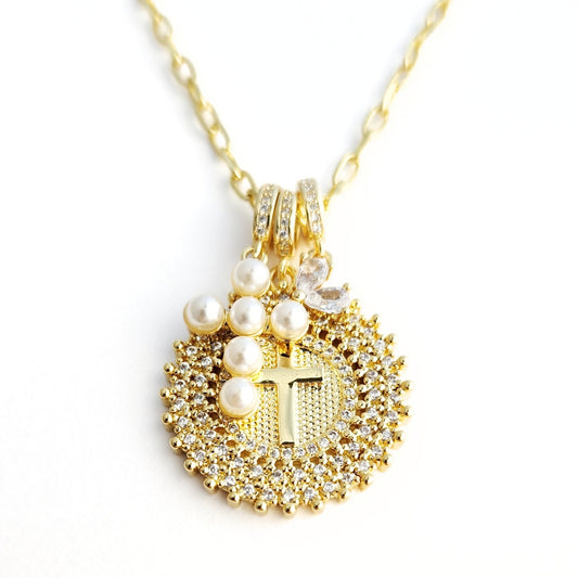 Cross Love Charm Necklace