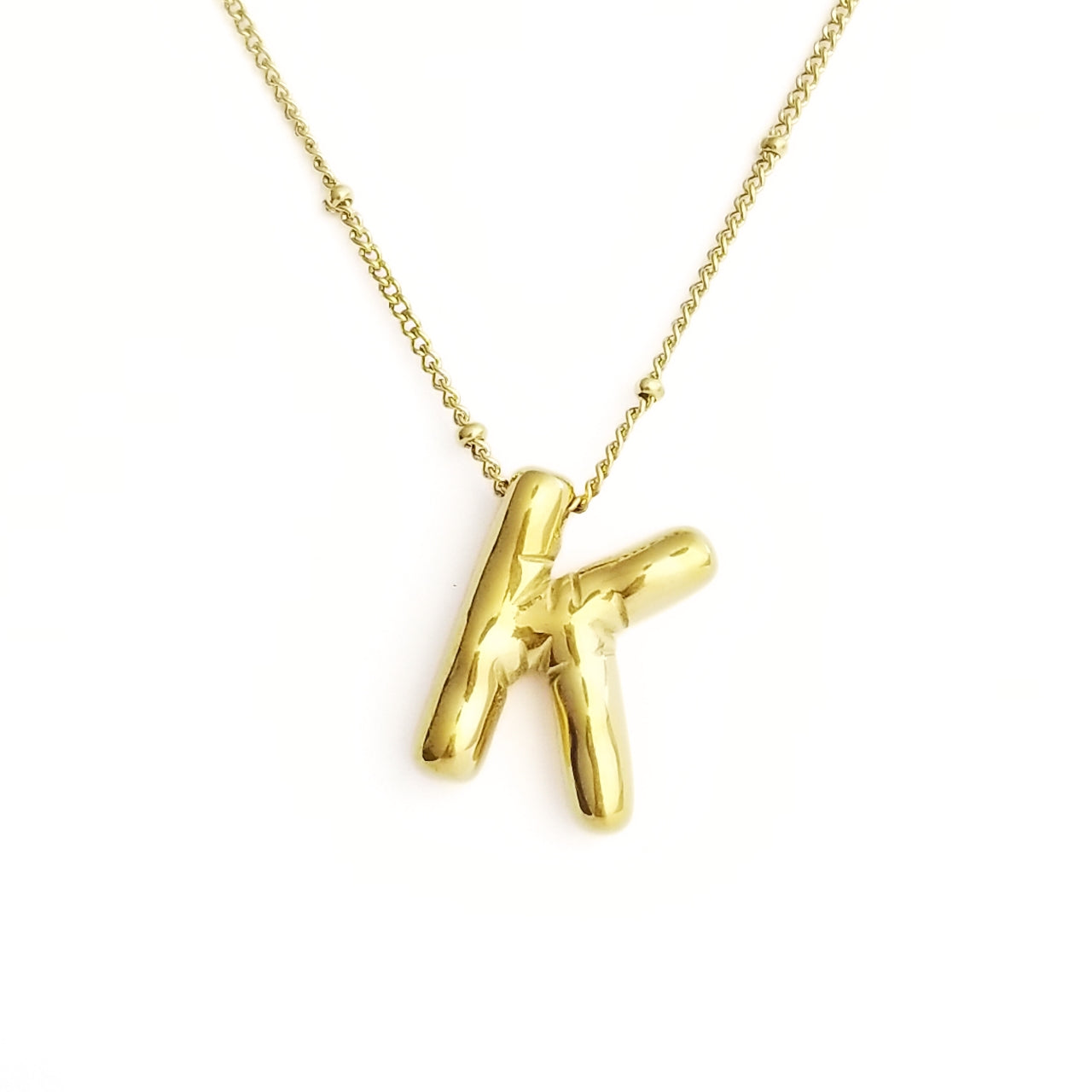 Bubble Initial Necklace