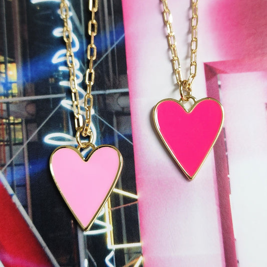 Pink Heart Necklace