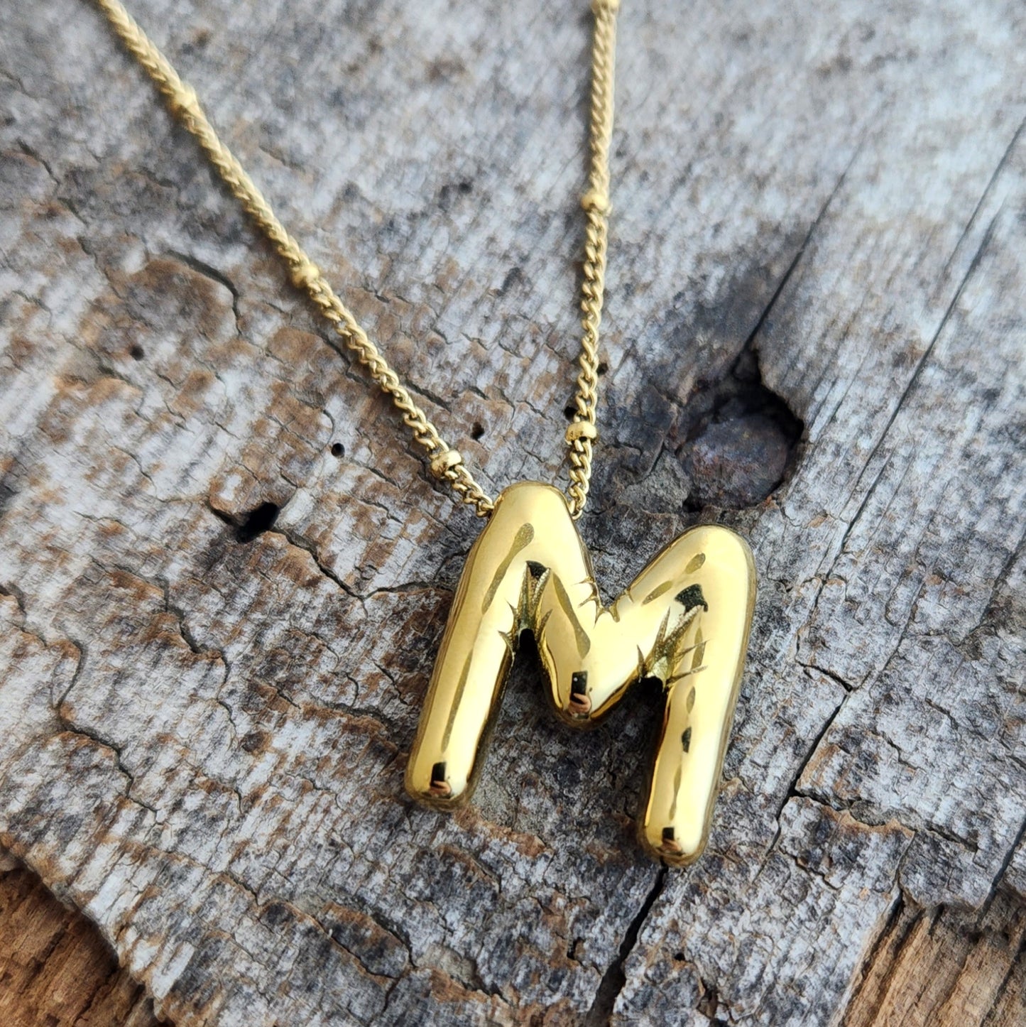 Bubble Initial Necklace