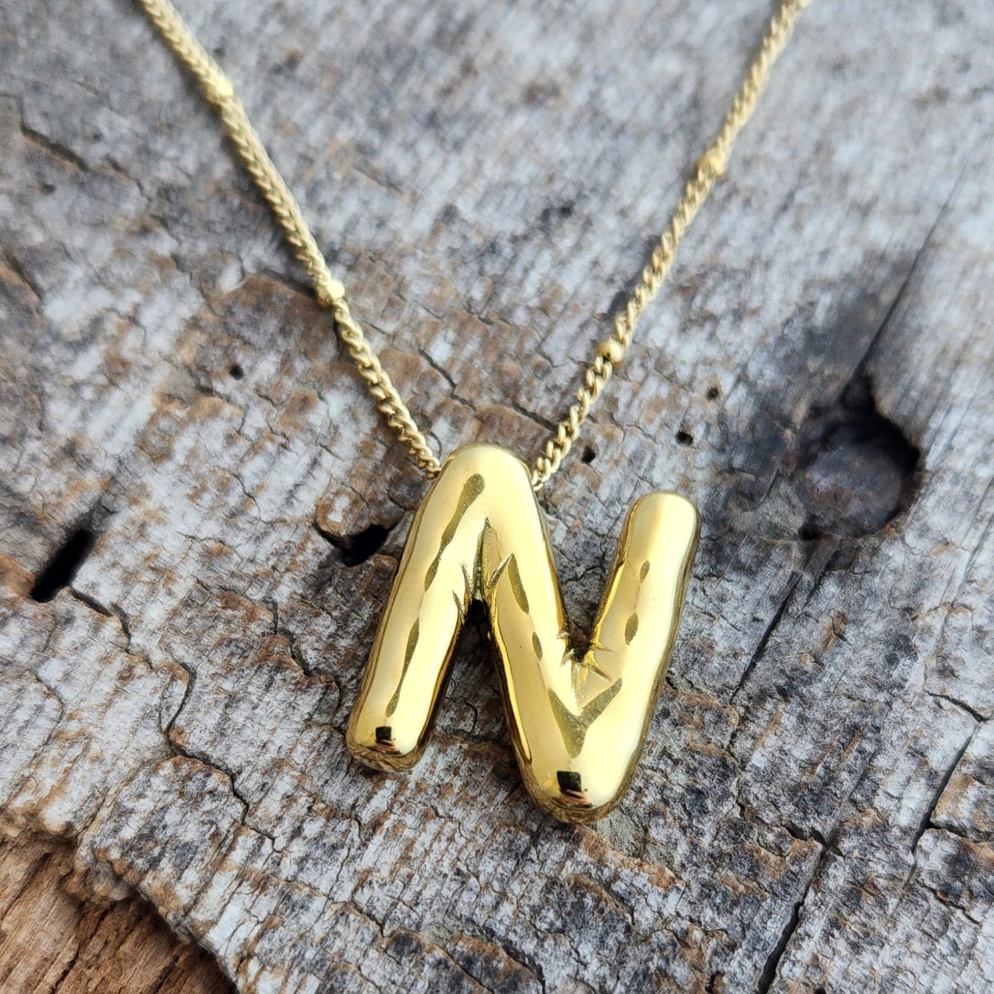 Bubble Initial Necklace