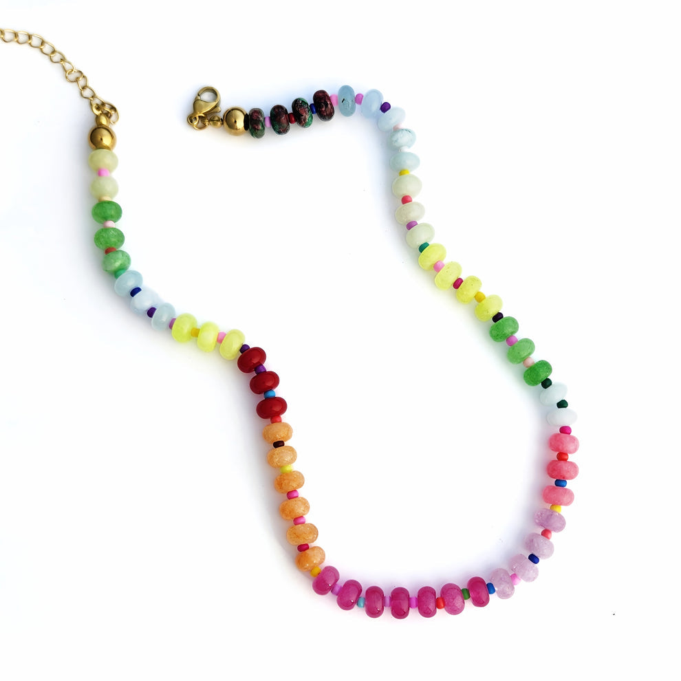 Beaded Gemstone Necklace