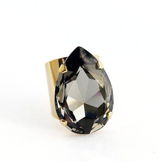 Smoke Swarovski Ring