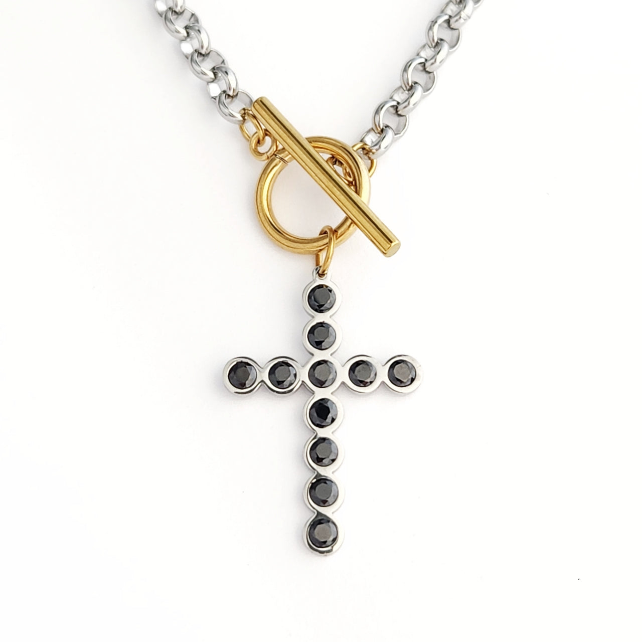 Cross Toggle Necklace