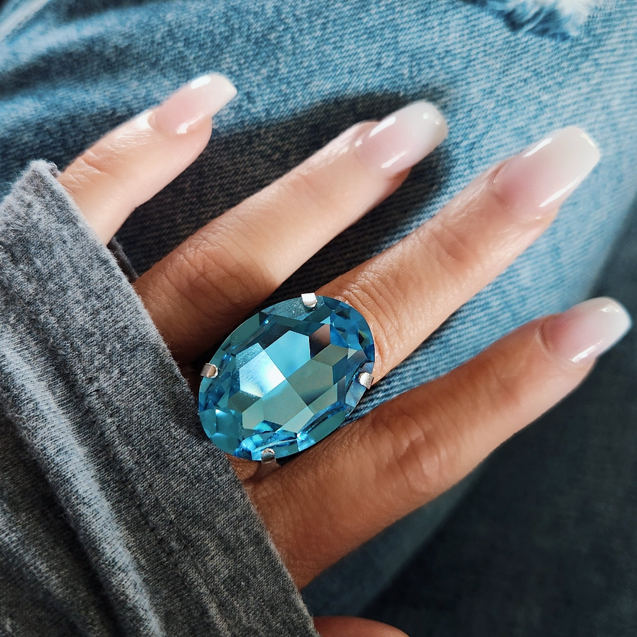 Orion Ring in Aquamarine