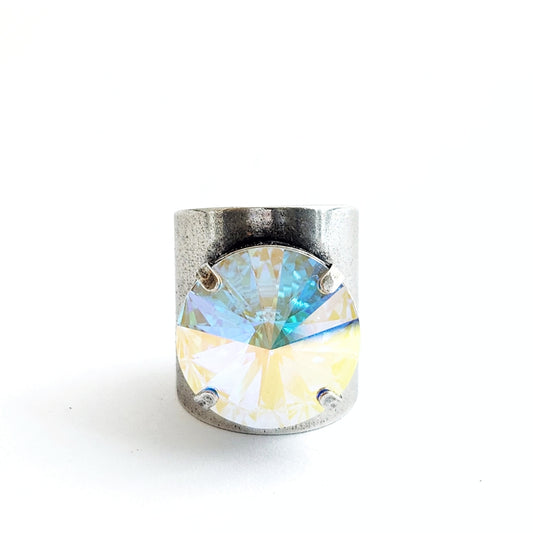 Luna Ring in Aurora Borealis