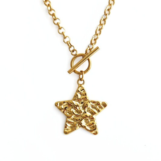 Hammered Star Necklace