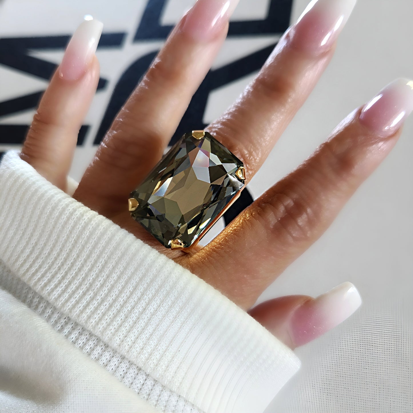 Phoenix Ring in Black Diamond