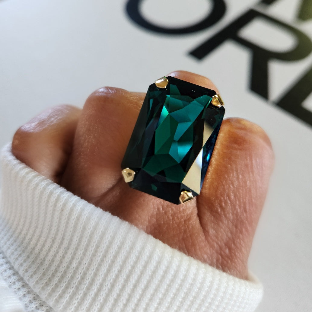 Phoenix Ring in Emerald