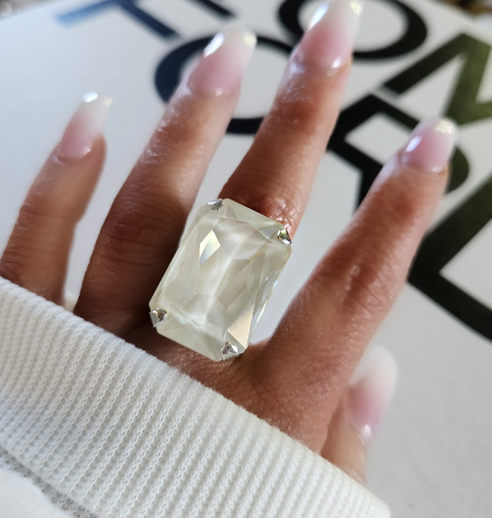 Phoenix Ring in Crystal Linen Ignite