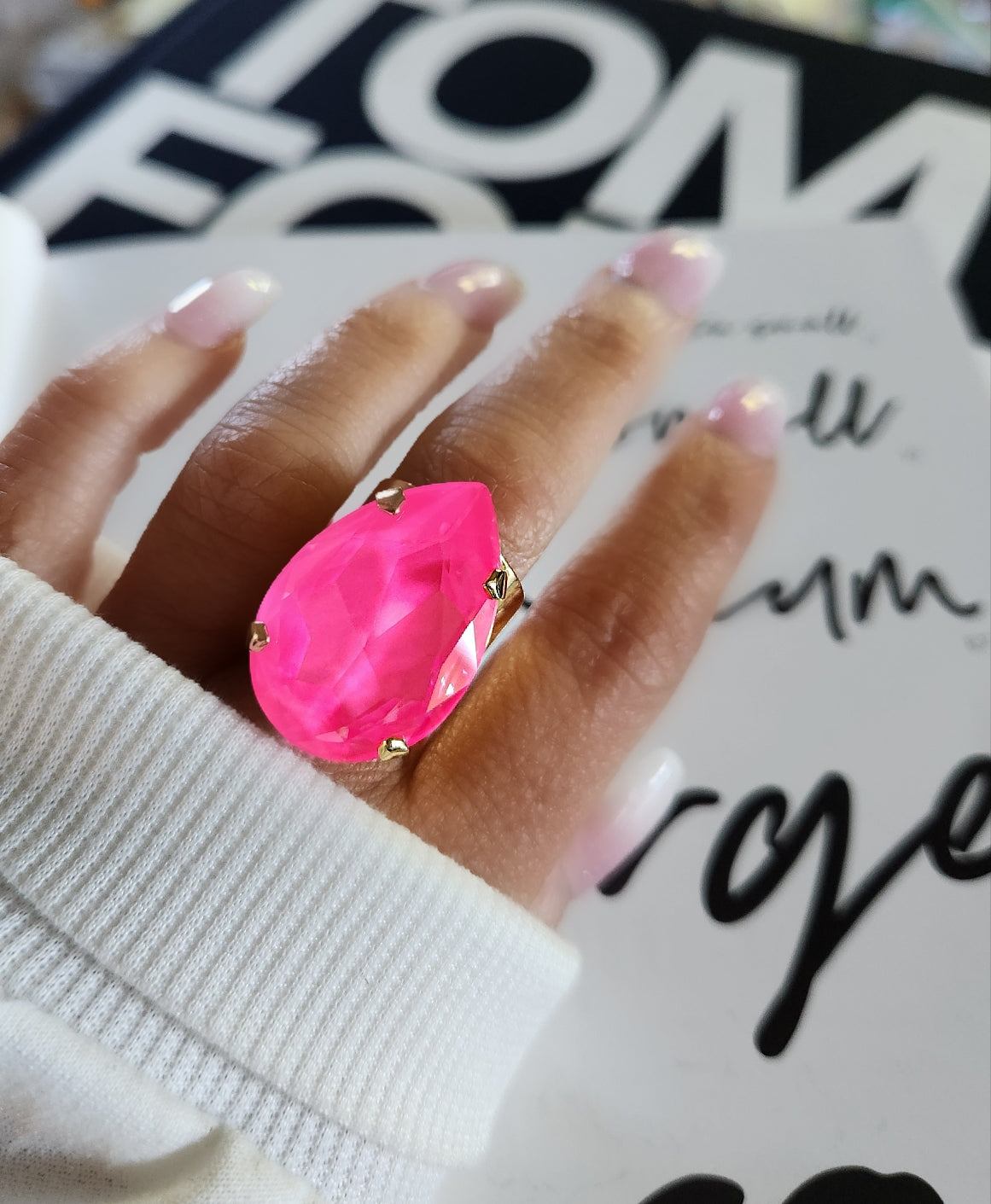 Atlas Ring in Electric Pink