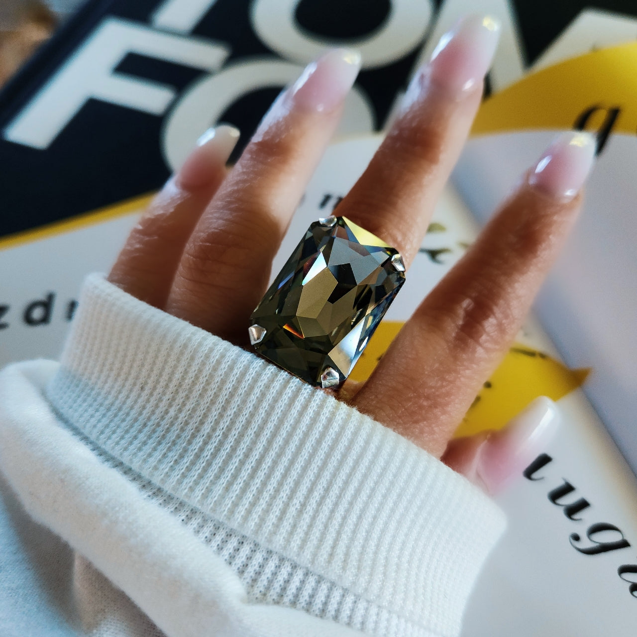 Phoenix Ring in Black Diamond