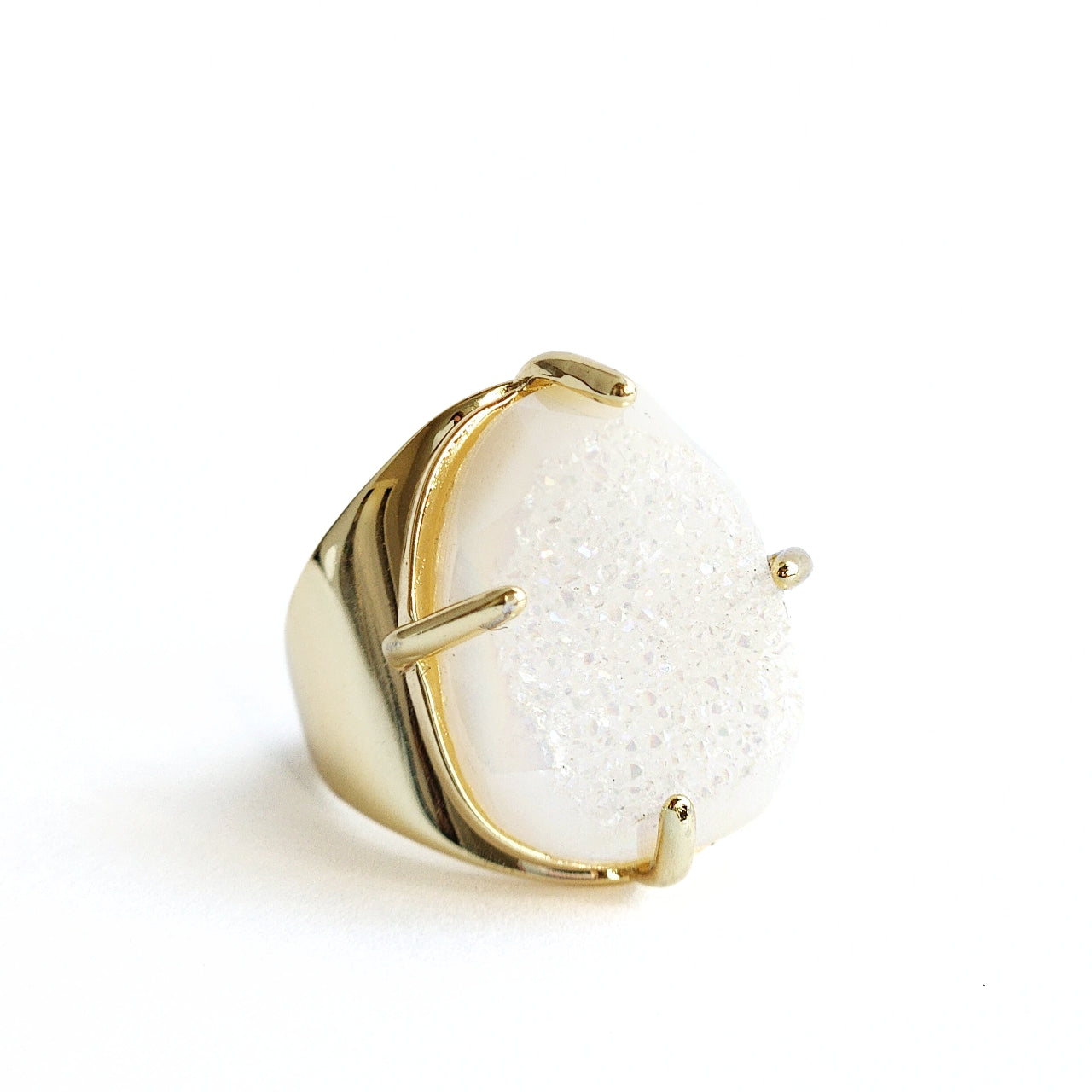 Luxe Faceted Druzy Ring