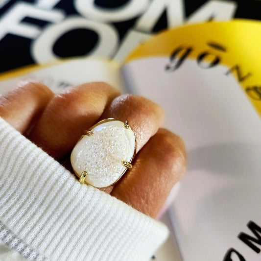 Luxe Faceted Druzy Ring