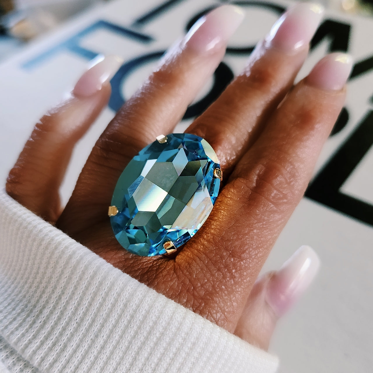 Orion Ring in Aquamarine