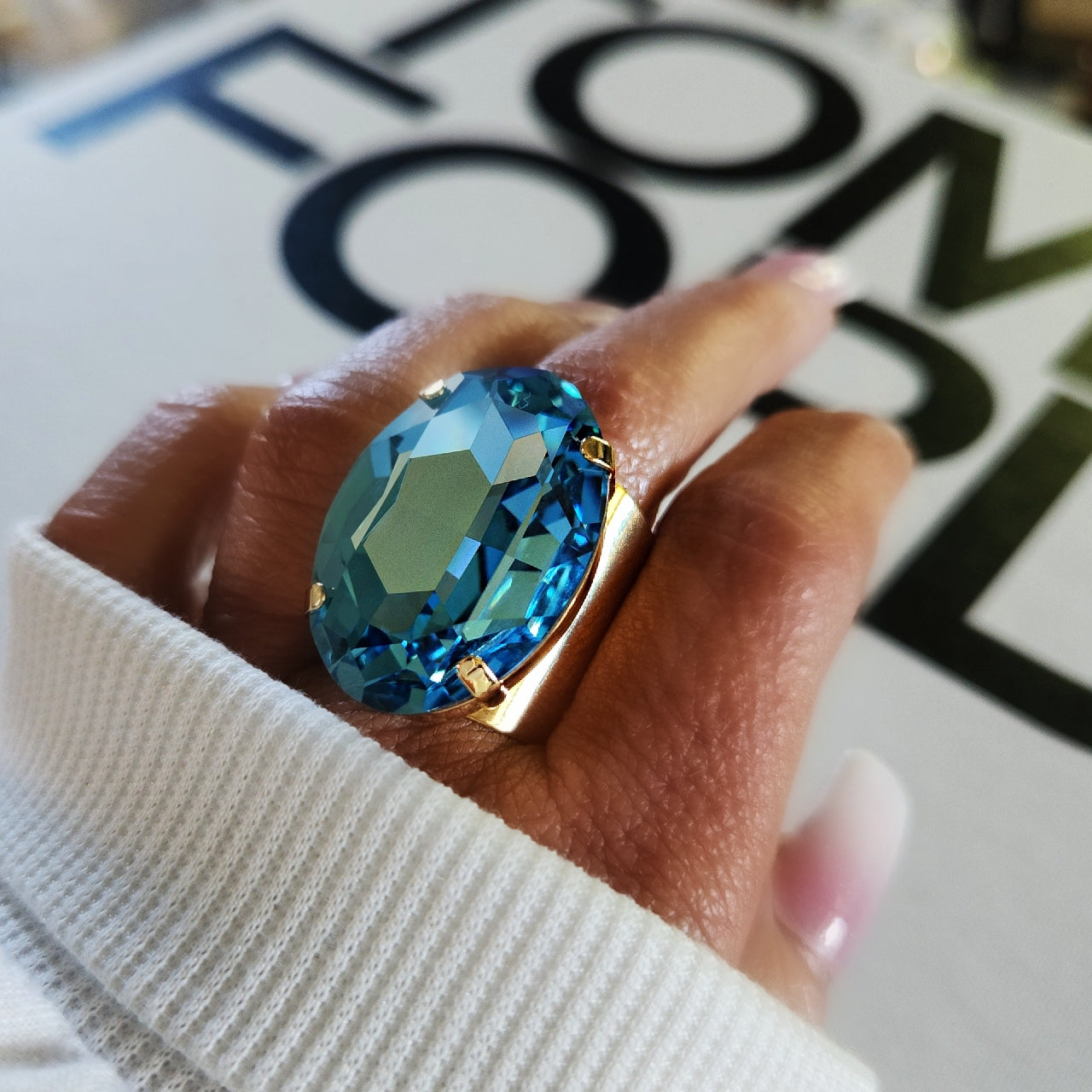 Orion Ring in Aquamarine