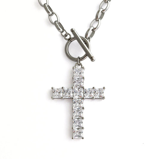 Cubic Cross Necklace