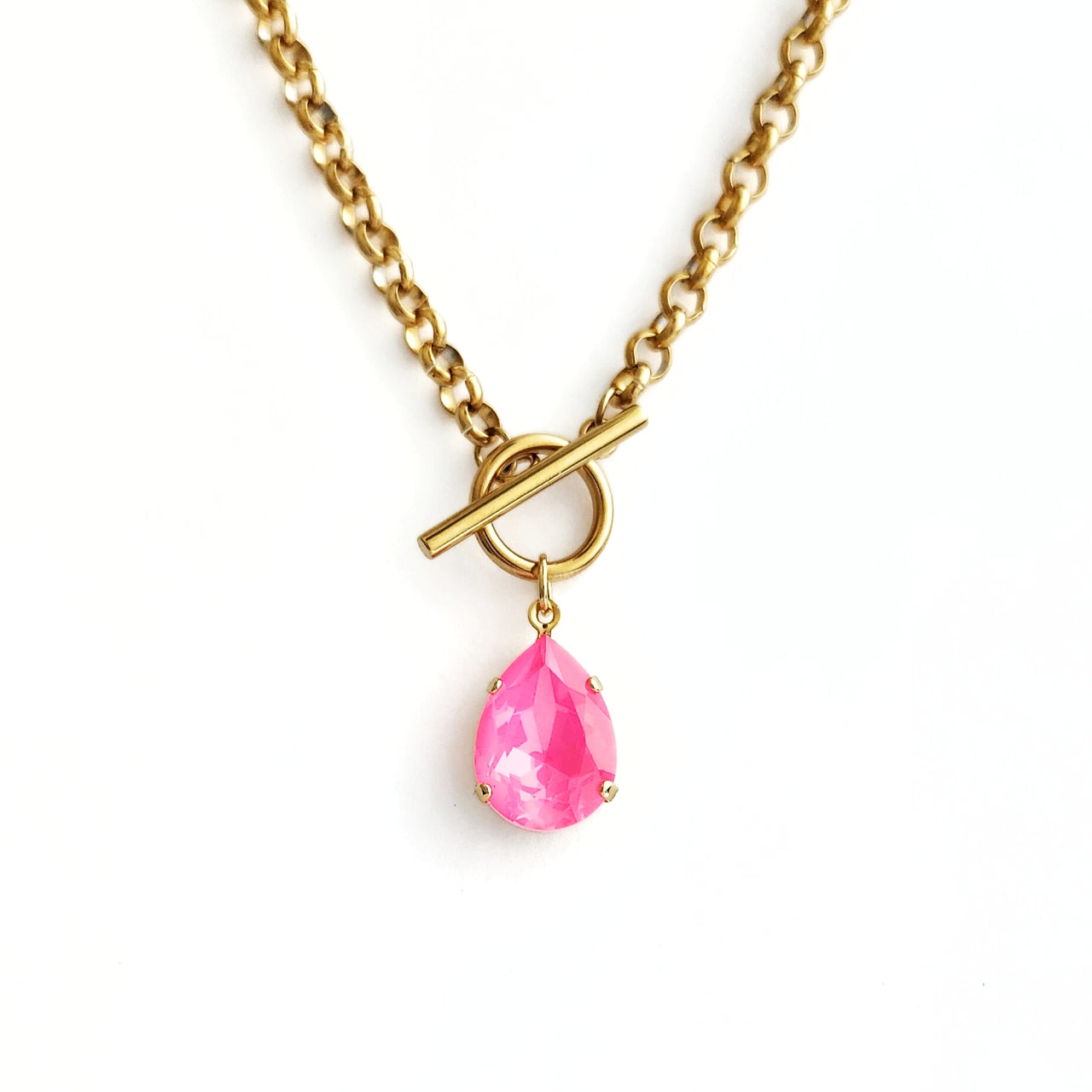 Cosmo Necklace in Electric Pink