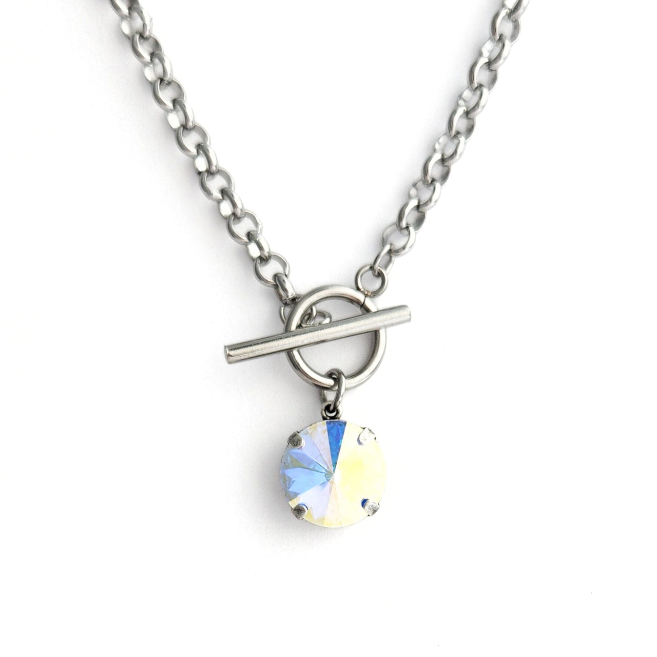 Orbit Necklace in Aurora Borealis