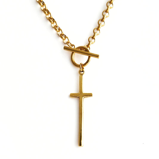 Cross Toggle Necklace
