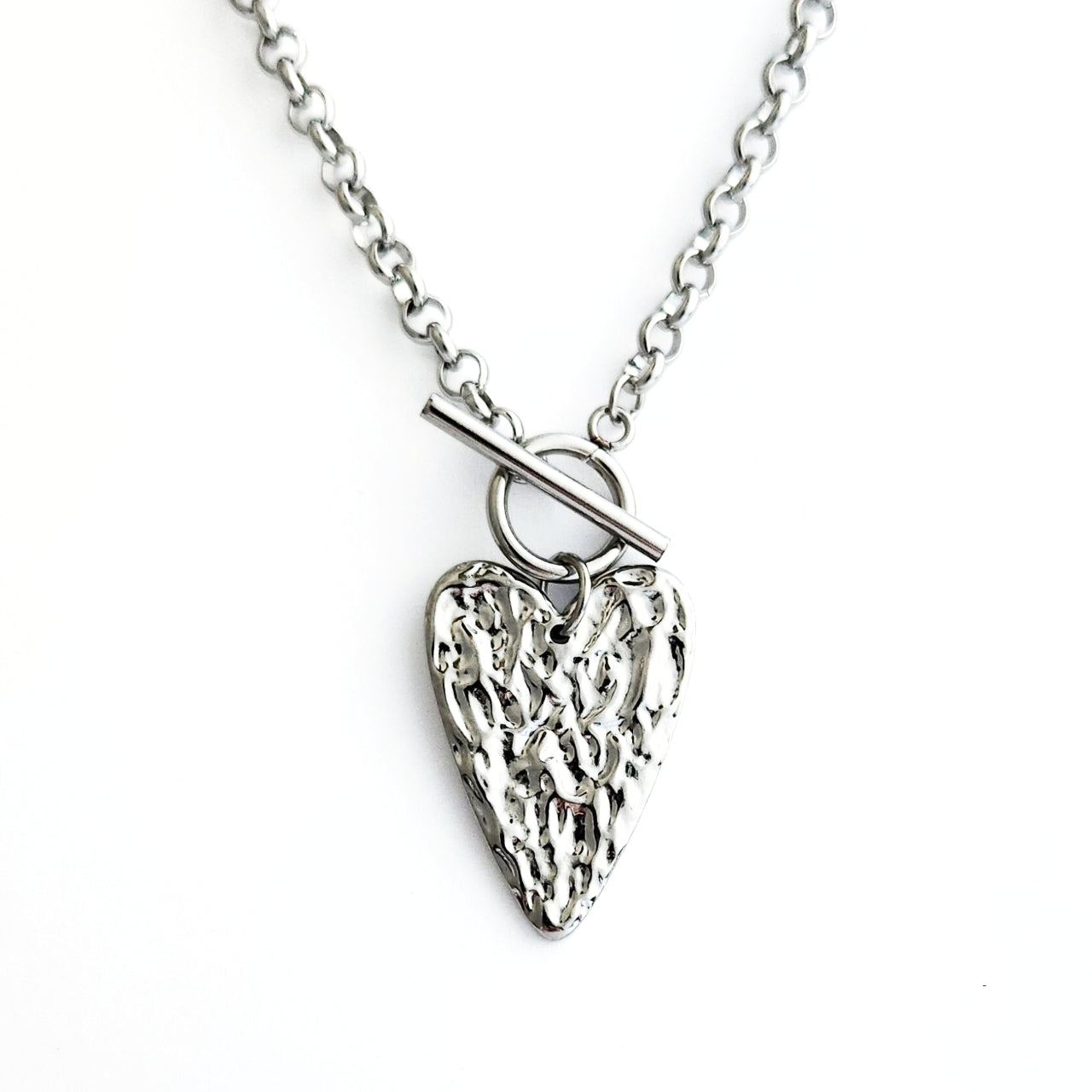 Hammered Heart Necklace