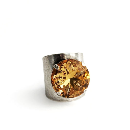 Luna Ring in Cognac