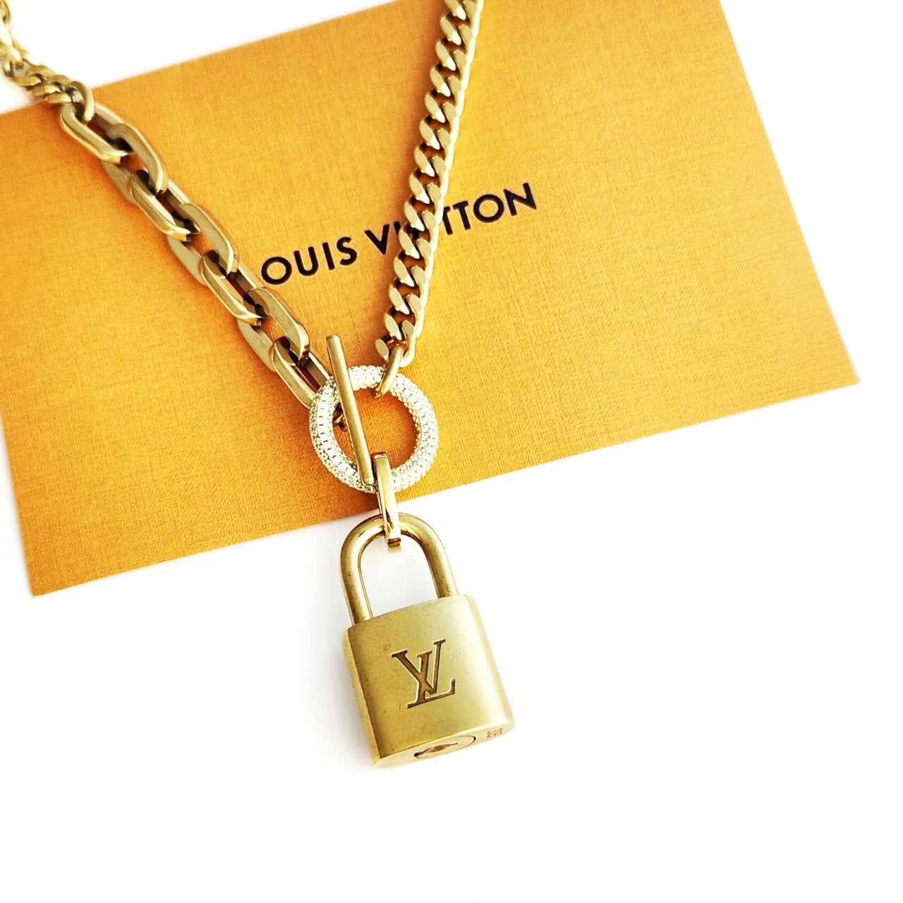 Repurposed L.V Lock & Key Necklace