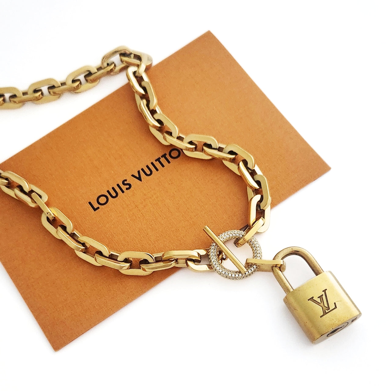Repurposed L V Charm Necklace