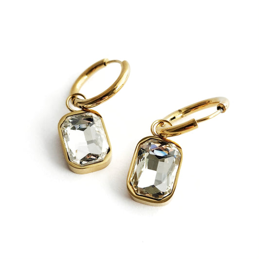 Demi Earrings - Crystal Clear