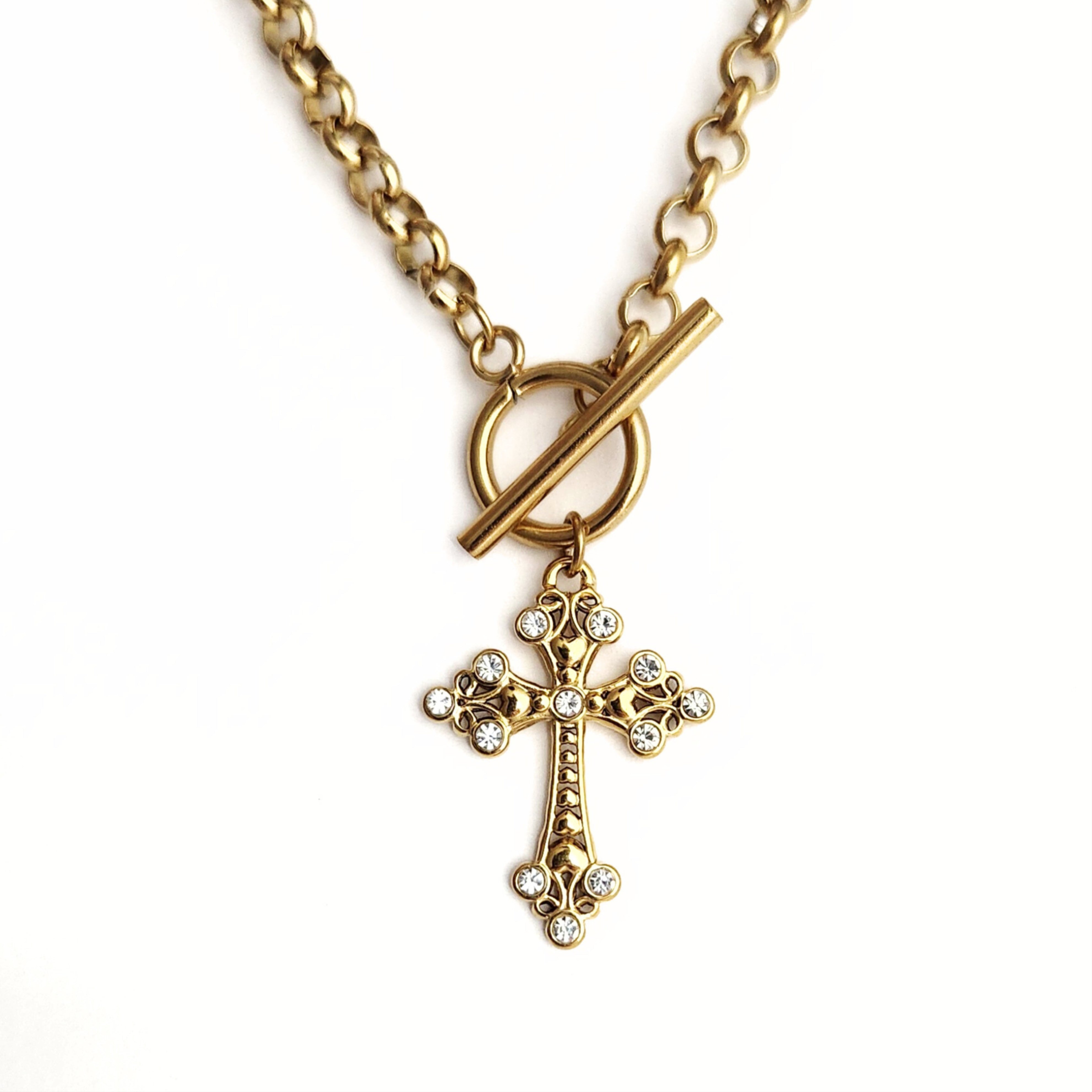Donatella Cross Necklace – Lavender Blue Soul