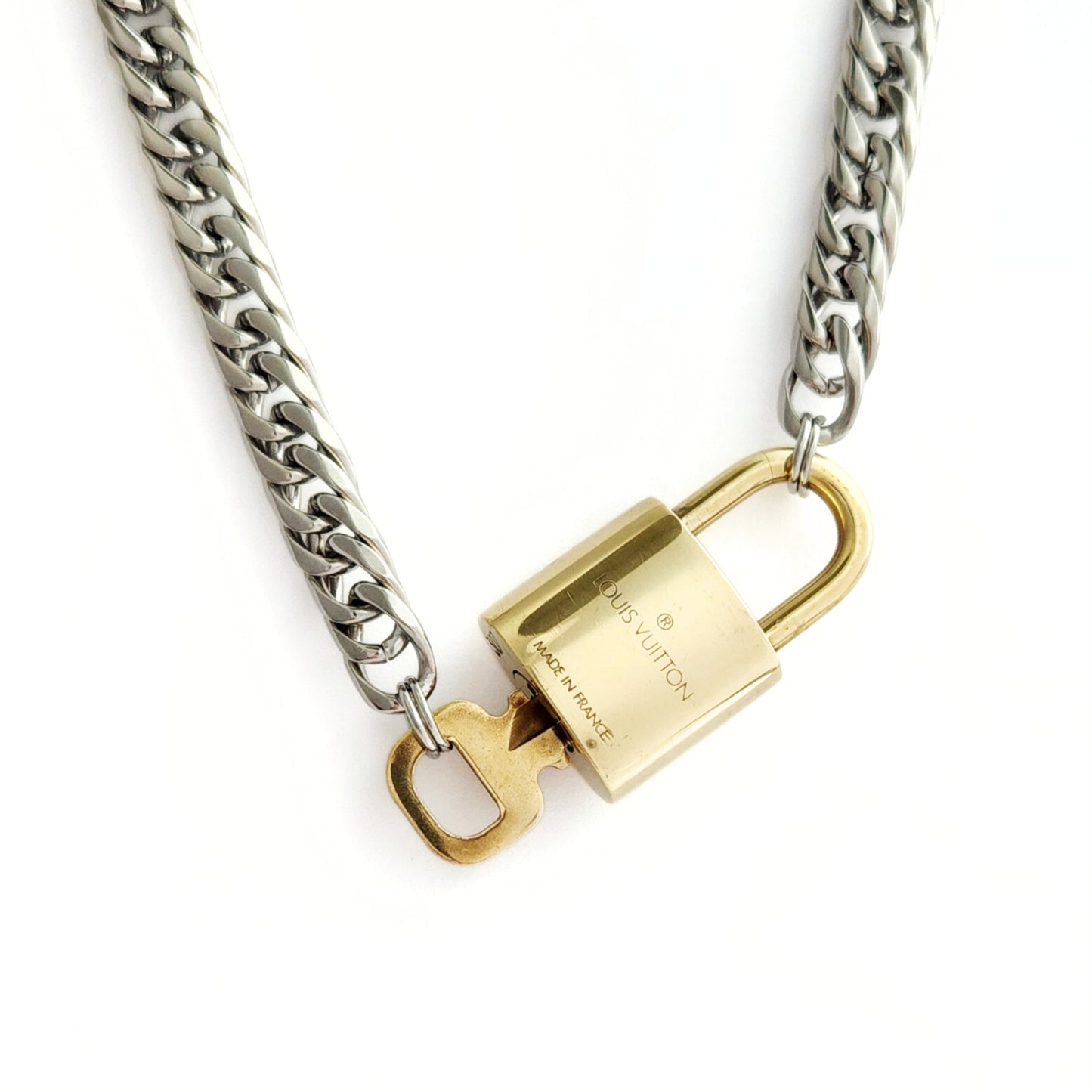 Repurposed L V Charm Necklace