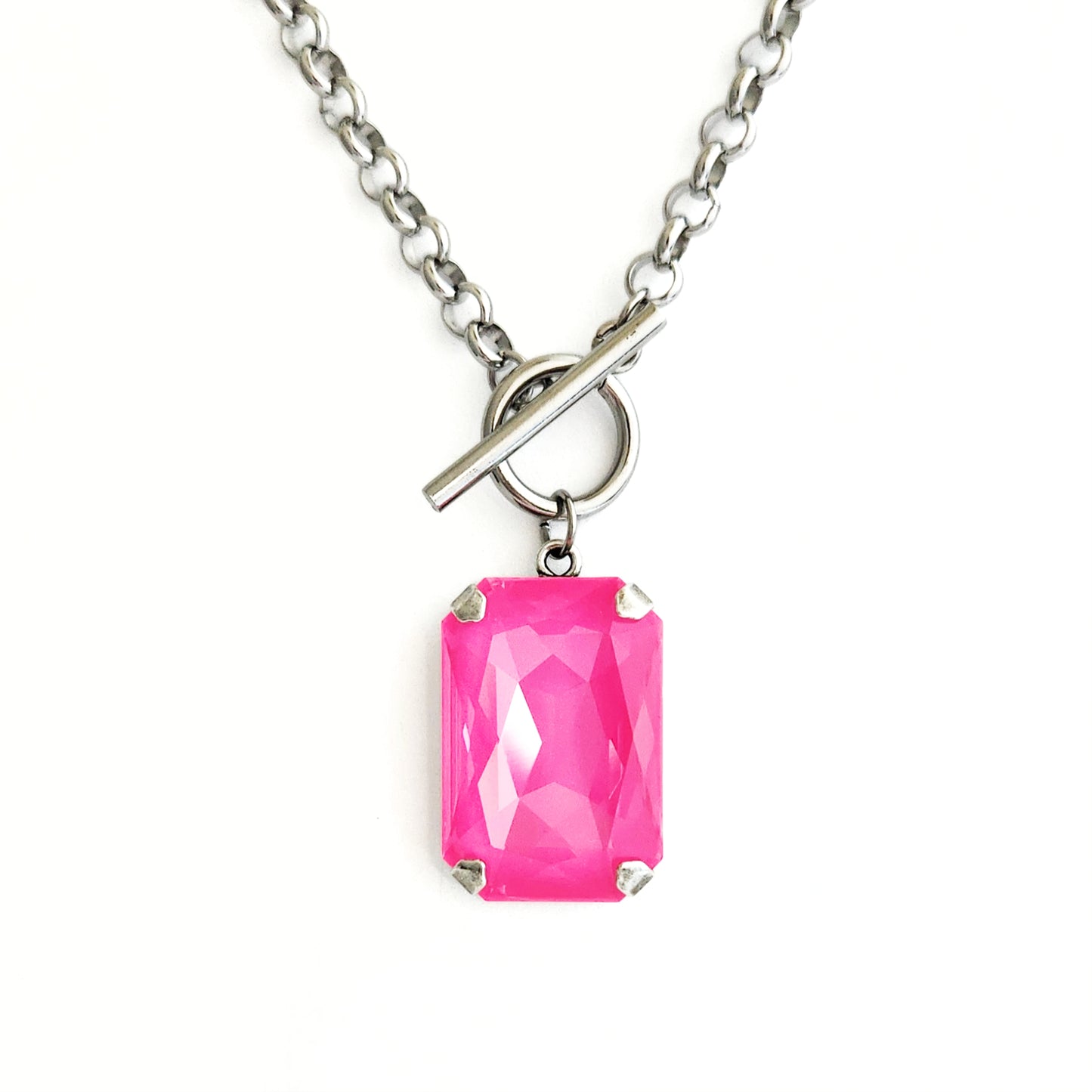 Phoenix Necklace in Electric Pink Ignite