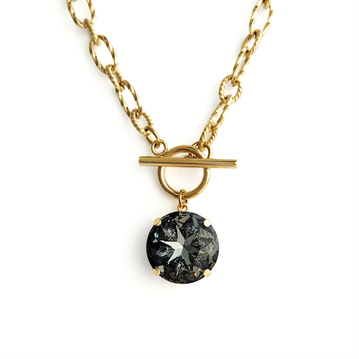 LaLuna Crystal Necklace in Aurora Borealis