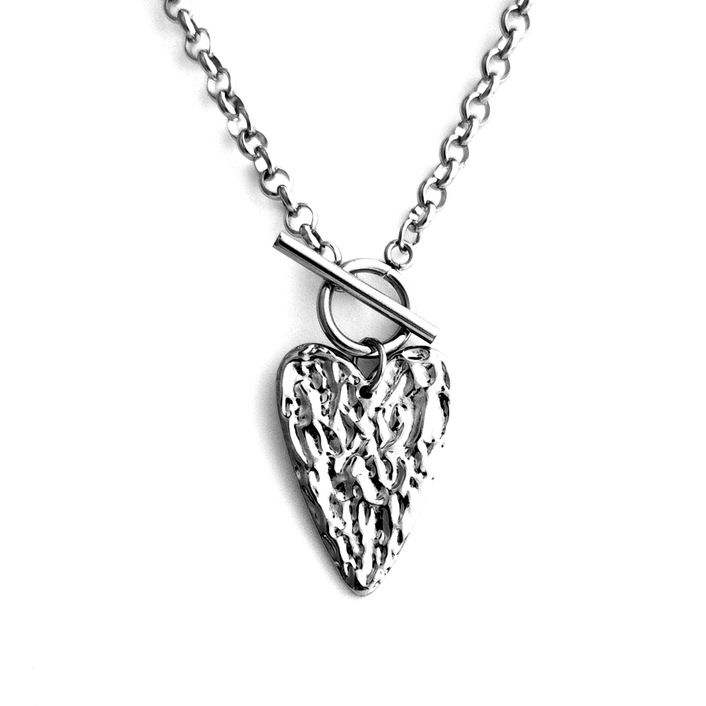 Hammered Heart Necklace