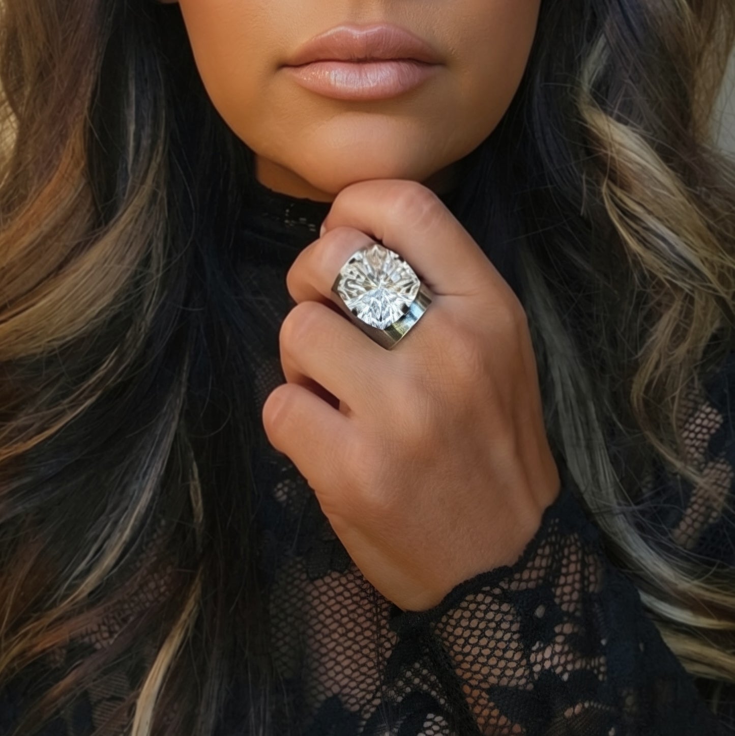 Mystic Crystal Ring in Crystal Clear