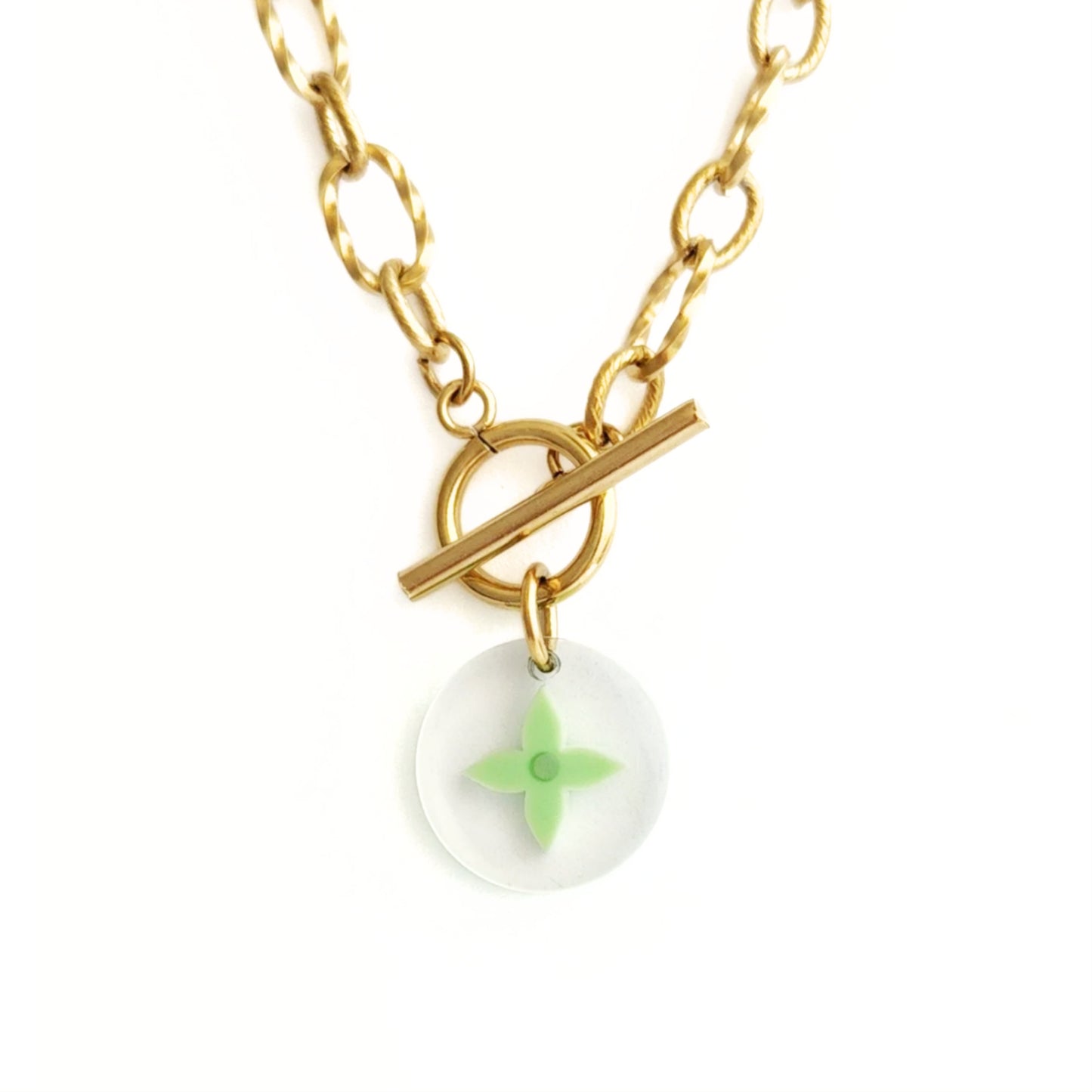 Repurposed L.v Star Blossom Necklace
