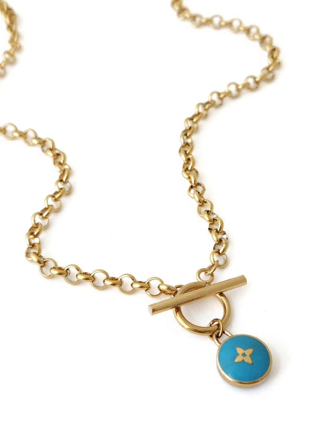 Brown Repurposed Louis Vuitton Star Blossom Necklace