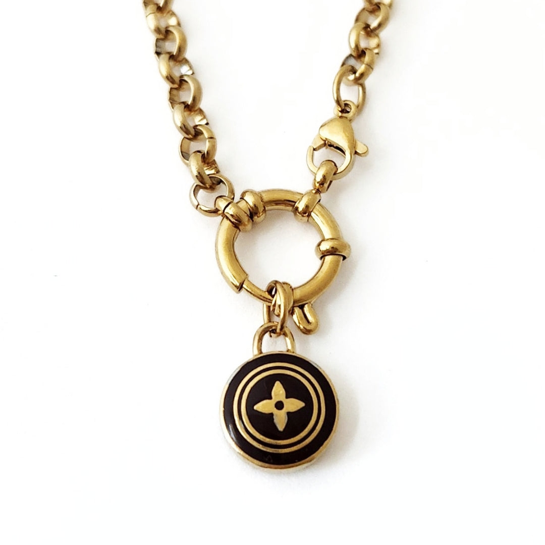 Repurposed Louis Vuitton Pastilles Charm Necklace