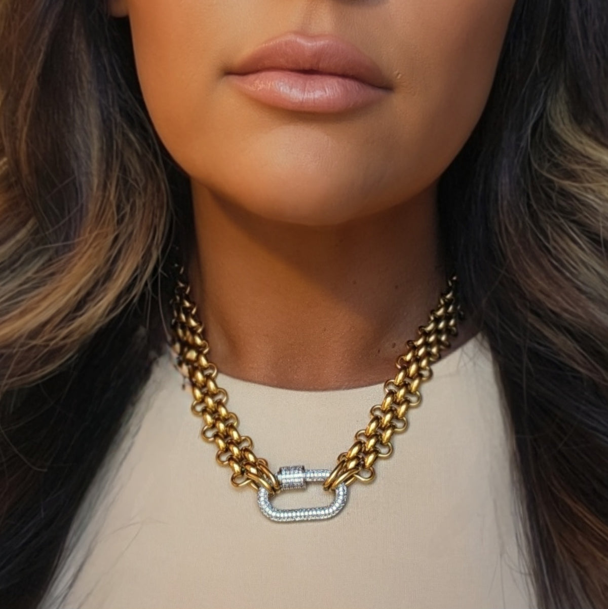 Sloan Carabiner Necklace
