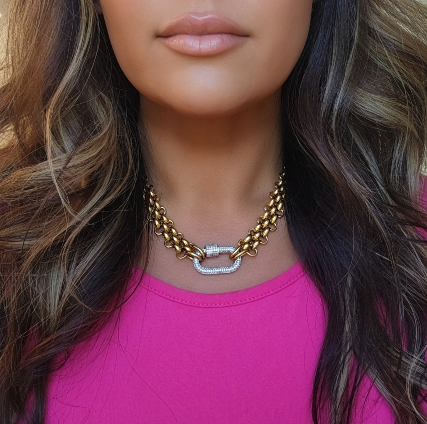 Sloan Carabiner Necklace