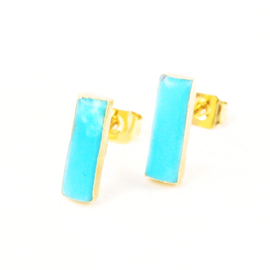 Turquoise Bar Studs